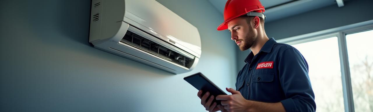 Reliable HVAC Engineer at work